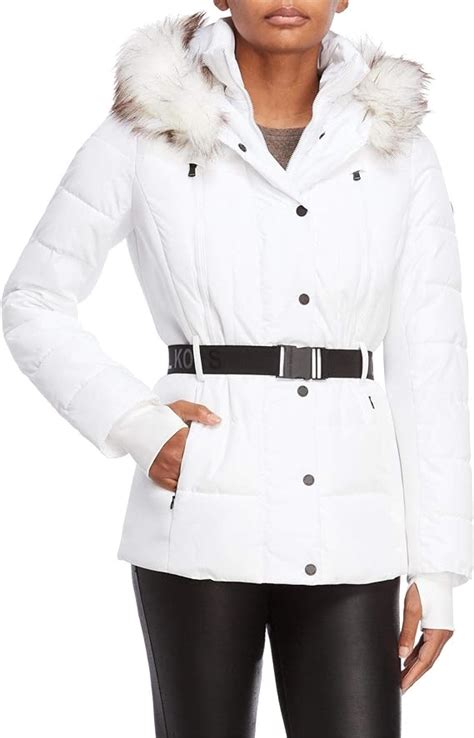 michael kors women's white jacket|michael kors jacket women overcoat.